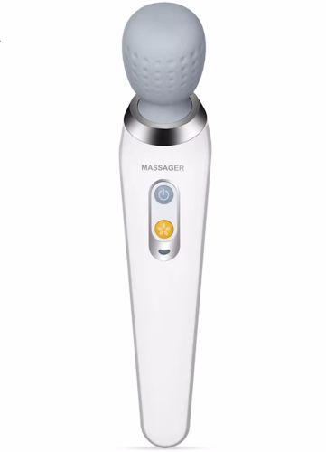 Беспроводной ударный массажер Smart Wireless Handy Massager ST-806 для всего тела и мышц, Аккумуляторный вибромассажер MS-2022 для шеи плечей Белый