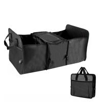 Складна сумка органайзер Trunk Organizer & Cooler в багажник автомобіля, складаний нейлоновий контейнер з термоотсеком, Органайзер холодильник в авто