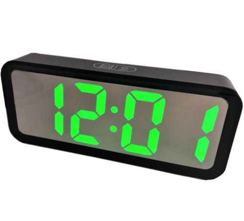Електронні настільні годинники Clock DT - 6508 із зеленою LED підсвічуванням з будильником, датою і термометром, Світлодіодні зелені з USB від мережі