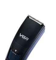 Бездротова акумуляторна машинка VGR V-052 Blue для стрижки волосся і бороди з насадкою, акумуляторний тример бритва для догляду за бородою 5W Синій
