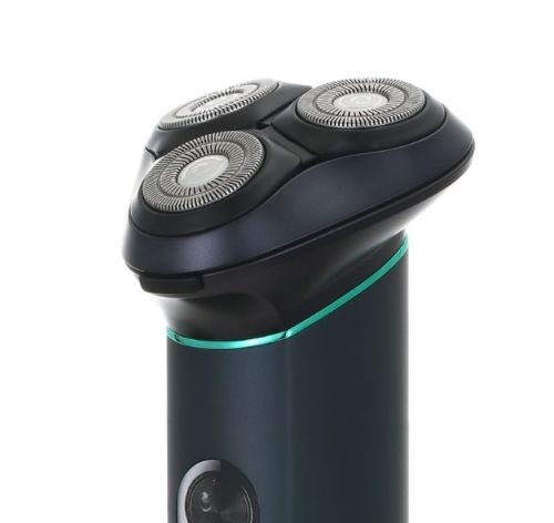 Чоловіча акумуляторна електробритва VGR V-310 для вологого і сухого гоління, Бездротова водонепроникна бритва з трьома плаваючими головками IPX7