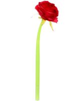 Гелева гнучка ручка у вигляді троянди Pensil Flowers ZF2088 23 см синя паста, Кулькова у вигляді квітки червона троянда товщина лінії 0.5мм для школи, Кулькова у вигляді квітки червона троянда