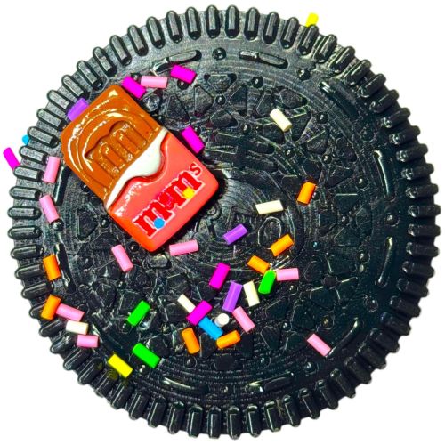 Силіконова іграшка антистрес сквіш Печиво Oreo Pinch Family 6 см з ворсинками для рук, Дитяча м'ялка у вигляді печива Таба Орео Squishy для дітей