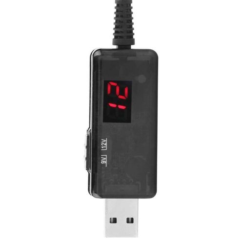 Підвищуючий USB кабель для живлення Wi-Fi роутера від Power Bank 5V з перемикачем 9V або 12V, з регулятором 9v/12v з перехідником на 3.5 мм і 5.5 мм