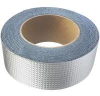 Сверхпрочная клейкая лента с алюминиевым покрытием Butyl Self-Adhesive 1.2мм х 5см х 10м, Алюминиевая водостойкая липкая фольга скотч 10 м Серебристая