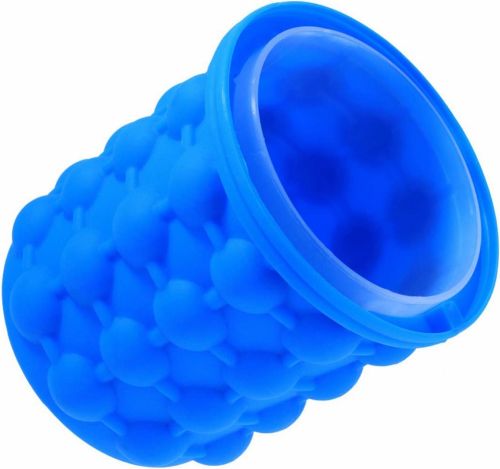 Силиконовое ведро для заморозки льда Ice Cube Maker Genie двухкамерная форма для изготовления хранения льда, охлаждения напитков в бутылках с крышкой