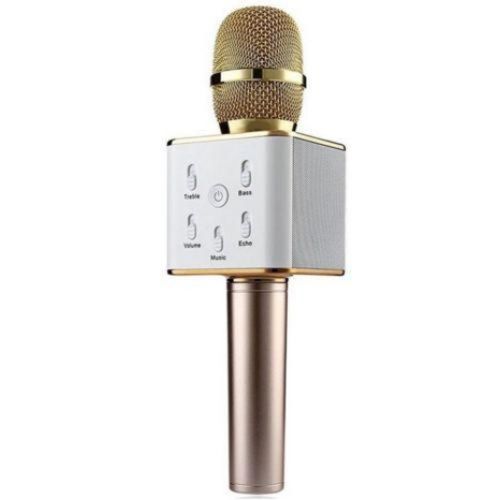 Беспроводной микрофон караоке bluetooth Q7 Gold Золотой