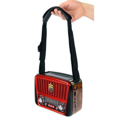 Портативний радіо приймач-MP3 колонка Golon RX-456s Solar з сонячною панеллю