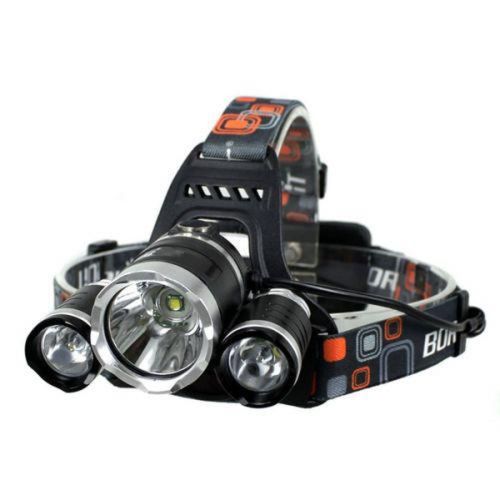 Ліхтар налобний ліхтарик 3 Led Bailong RJ-3000 T6 3 в 1 Світлодіодний потрійний ліхтар акумуляторний RJ3000 на голову
