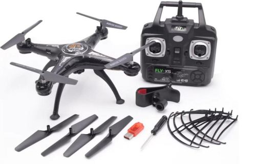 Радиоуправляемый квадрокоптер Syma X5SW-1 Black, White HD+ FPV с HD WI-FI камерой на пульте управления