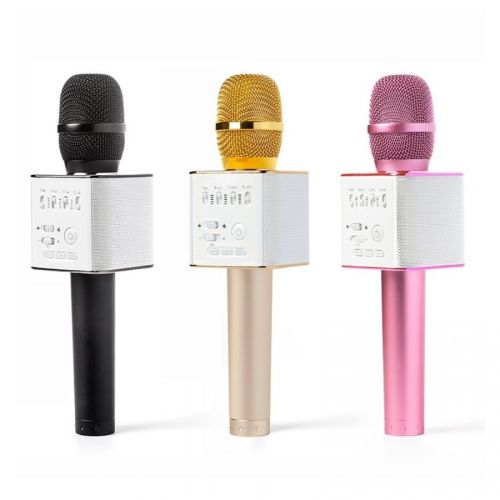 Беспроводной микрофон для караоке Tuxun Q9 Black, Pink, Gold с чехлом