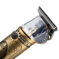 Бездротова акумуляторна окантовочна машинка USB VGR V-085 для стрижки вусів і бороди, акумуляторний портативний тример бритва для чоловіків