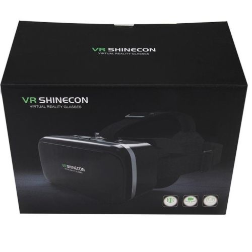3d окуляри віртуальної реальності з пультом ДУ VR Shinecon G04, 3д шолом віртуальної реальності для телефону, гарнітура для 4.7-6 дюймів, Чорний