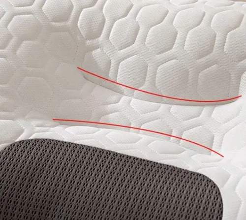 Ортопедична прямокутна подушка Casual MemoFoam Pillow PD-001 для сну з ефектом пам'яті, анатомічна подушка 63х37 см для спини і шиї Бежева