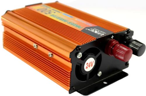 Автомобільний інвертор UKC SSK 24V-220V 500W авто перетворювач напруги струму від прикурювача та акумулятора, зарядний із захистом від перегріву