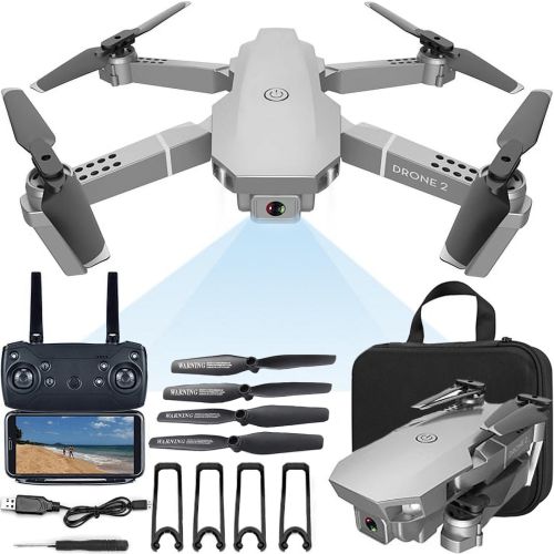 Професійний складаний квадрокоптер Rias Drone 2 E68 з Wi-fi камерою 720p і пультом ДУ, дрон коптер N18 wifi на радіокеруванні в кейсі Сірий