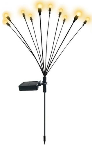 Уличный садовый светильник Solar Sunari Lamp FLS-89 Светлячок 10 LED на солнечной батарее теплый белый, Ландшафтный фонарь 72 см для сада