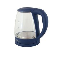 Скляний електрочайник Domotec MS-8211 Blue 2200W 2.2 л, чайник електричний з кольоровою rgb підсвіткою