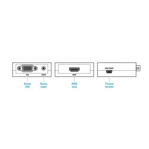 Конвертер с HDMI на VGA адаптер видео с аудио 1080P HDV-630 VGA-01