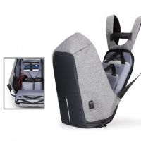 Рюкзак протикрадій Bobby XD Design Grey USB з роз'ємом usb для зарядки travel bag 9009