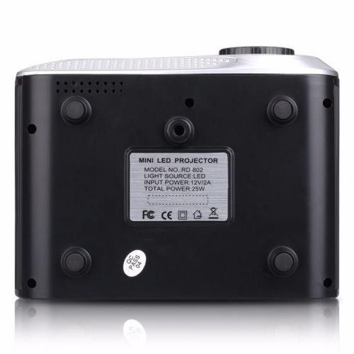Проектор портативний мультимедійний з динаміком Led Projector Rd-802 Black