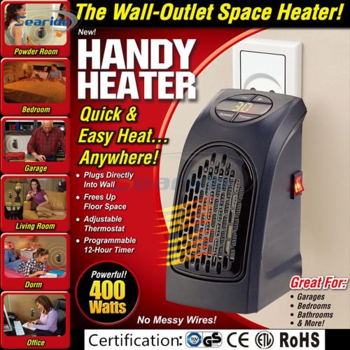 Термовентилятор Rovus Handy Heater 400W Чорний, електричний тепловентилятор, дуйка, обігрівач