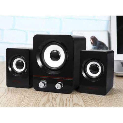 USB колонки для ПК комп'ютерні колонки 2.1 Hiraliy H1 Bass Black