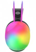 Накладные беспроводные наушники Bluetooth Welike WK-30 с RGB подсветкой Полноразмерные блютуз стереонаушники с портом AUX для компьютера и ноутбука