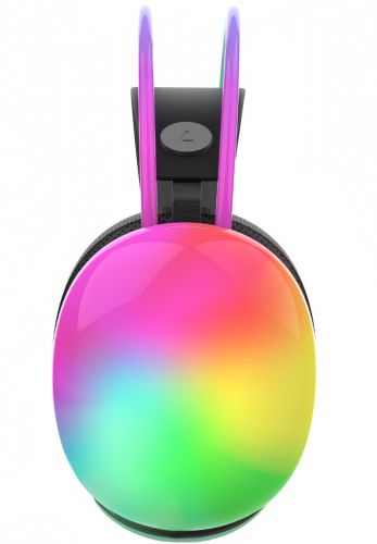 Накладные беспроводные наушники Bluetooth Welike WK-30 с RGB подсветкой Полноразмерные блютуз стереонаушники с портом AUX для компьютера и ноутбука