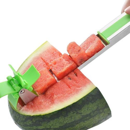Ніж слайсер для нарізки кавуна і дині Sunroz Watermelon Slicer, кухонне пристосування для різання кубиками фруктів у формі млина, Арбузорезка