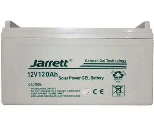 Универсальный гелевый аккумулятор Jarrett GEL 12V 120Ah для котла и солнечных панелей, Аккумуляторная батарея 12В 120Ач для систем электропитания
