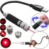 Мощная лазерная указка Red Laser Pointer SN-R12 от USB красный лазер, Светодиодный проектор диодный от юсб 3 насадки эффектов для машины и дома