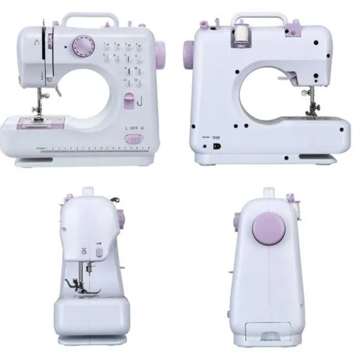 Многофункциональная автоматическая швейная машинка SEWING MACHINE FHSM-505 12 в 1, Мини-швейная машина с оверлоком 12 функций 2 режима Белая