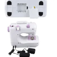 Многофункциональная автоматическая швейная машинка SEWING MACHINE FHSM-505 12 в 1, Мини-швейная машина с оверлоком 12 функций 2 режима Белая