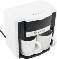 Крапельна кавоварка на дві чашки Domotec MS - 0706 c 2 керамічними чашками, домашня електрична кавоварка для чаю та кави на 0.3 л 500W Біла