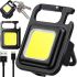  Карманный фонарик брелок Bailong SH-J031-SWS COB 240 LED с магнитом и карабином, Аккумуляторный водонепроницаемый мини фонарь на ключи с открывалкой