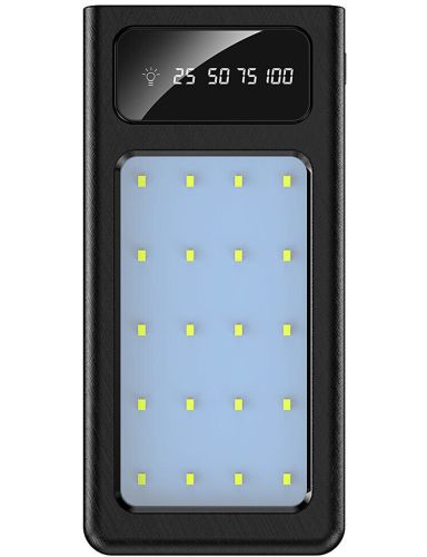 Портативний зарядний пристрій Power Bank Z-05 50000 mah C набором 4 кабелів, зовнішній акумулятор зарядка з ліхтариком Type-C MicroUSB Lightning