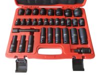 Набір торцевих шестигранних головок Piece Tool Set 1/2 " 31шт в кейсі, ударні головки 8-32mm з подовжувачем і кутовий насадкою 31 предмет у валізі
