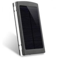 Портативное зарядное Power Bank Solar 90000 mAh c Led фонариком УМБ Metal Черный на солнечной батарее Павербанк, внешний аккумулятор, PowerBank 