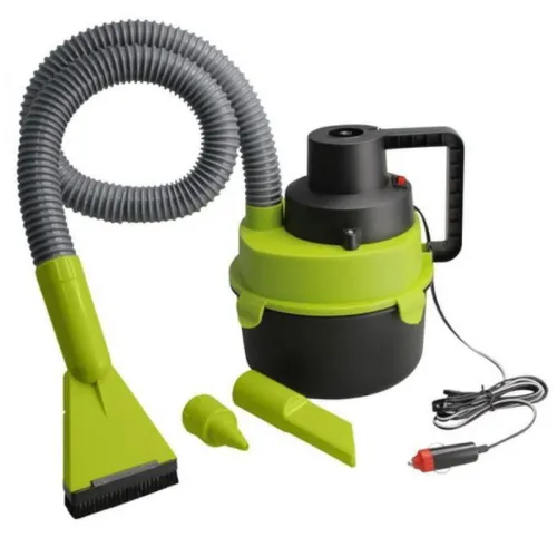 Автомобильный пылесос The Black Multifunction Auto Vacuum 100 W для сухой и влажной уборки в салоне от прикуривателя 12V 3 насадки для авто