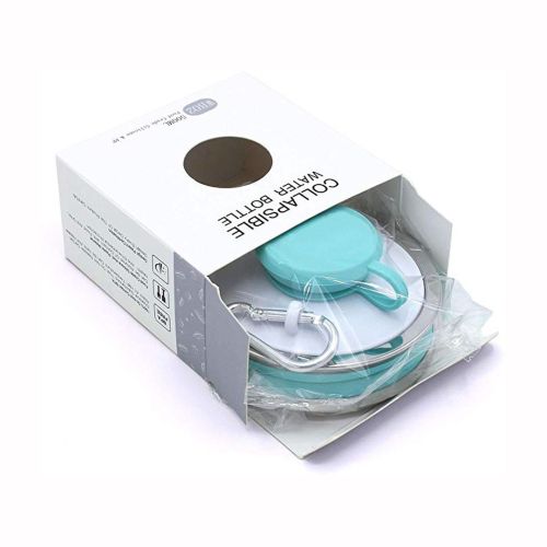 Складная силиконовая бутылка Folding travel water cup 9588 0.5 л Бирюзовая, Спортивная мягкая бутылка чашка для воды