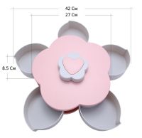 Вращающаяся складная одноярусная конфетница Flower Candy Box, Манежница для конфет и фруктов с подставкой под телефон, Тарелка для закусок 5 отсеков