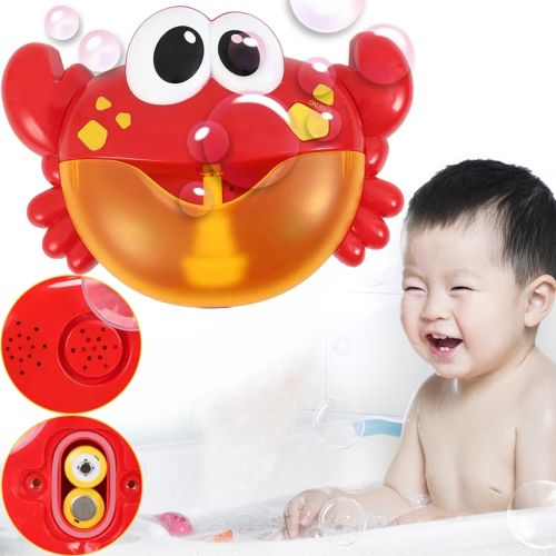 Краб дитяча іграшка для ванни Bubble Crab музична іграшка-генератор піни на присосках з мильними бульбашками, забавний краб-міхур на батарейках
