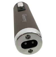Бездротовий тример 2 в 1 Gemei GM-3112 3W для стрижки волосся в носі і вухах, акумуляторна окантовочна машинка для гоління з насадками Коричневий