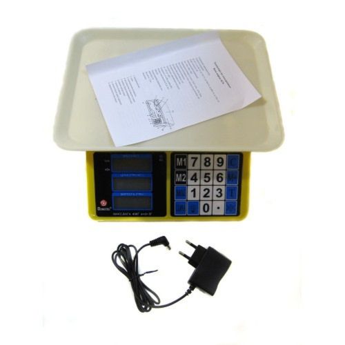 Торговые электронные весы до 40 кг Domotec MS-266 Пластик 40кг