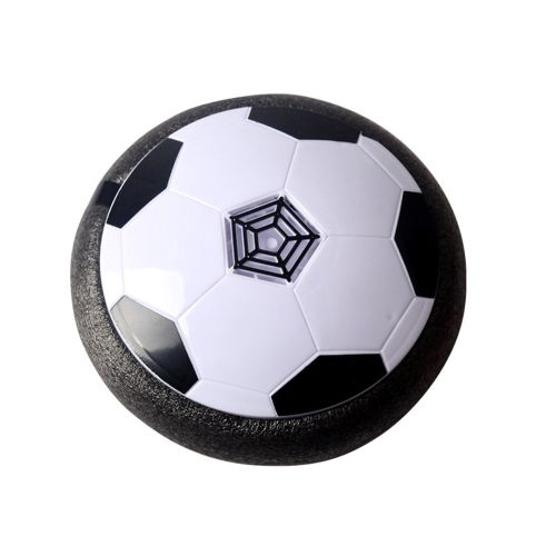 Электрический летающий мяч Hoverball, Детский аэромяч воздушный ховербол с LED подсветкой и музыкой для игры в футбол на батарейках Черно Белый