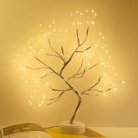 Декоративне дерево бонсай світильник Bonsai led tree light 108 LED теплий білий, Настільний нічник у вигляді дерева роса Niki 50 см від USB і батарейок