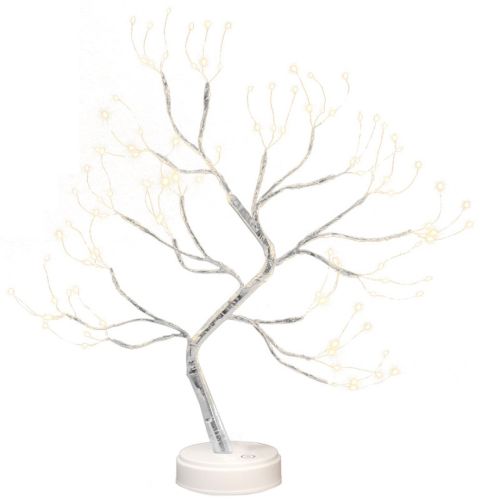Декоративне дерево бонсай світильник Bonsai led tree light 108 LED теплий білий, Настільний нічник у вигляді дерева роса Niki 50 см від USB і батарейок