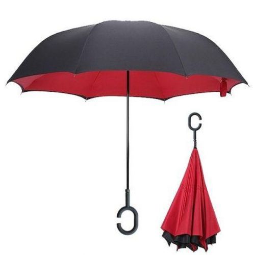 Парасолька навпаки Up-Brella однотонний + чохол парасолька зворотного складання umbrella