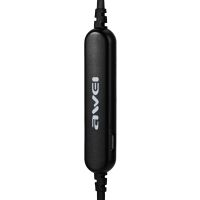 Бездротові Bluetooth 4.0 навушники для телефону з мікрофоном Awei A960bl, Вакуумні блютуз Вкладиші гарнітура для Андроїд і IOS для бігу чорні